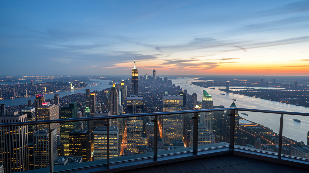 Panoramic view of Manhattan skyline